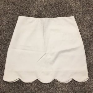 Topshop White scallop skirt